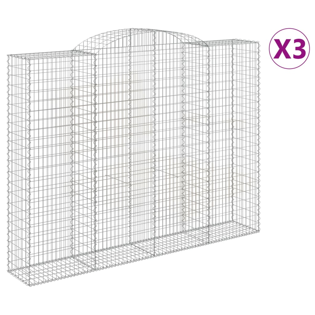 Vidaxl Schiags Kuerf 3 St Vaulted 300x50X220 240 cm Eisen