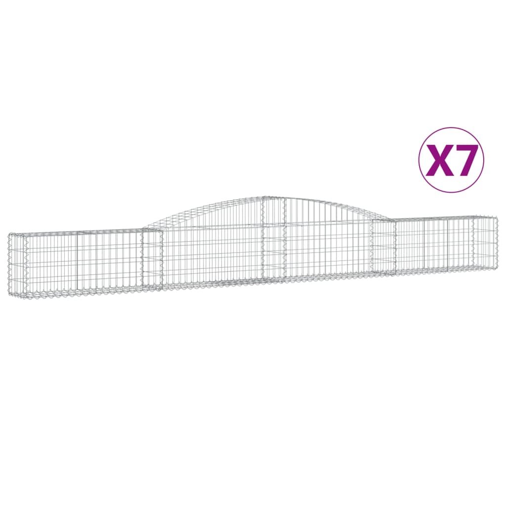 Vidaxl Schans Kosze 7 ST sklepione 400x30x40 60 cm żelazo