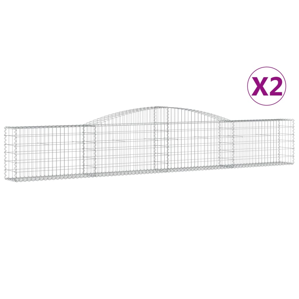 Vidaxl Schans Baskets 2 St. klenulé 400x30x60 80 cm železo