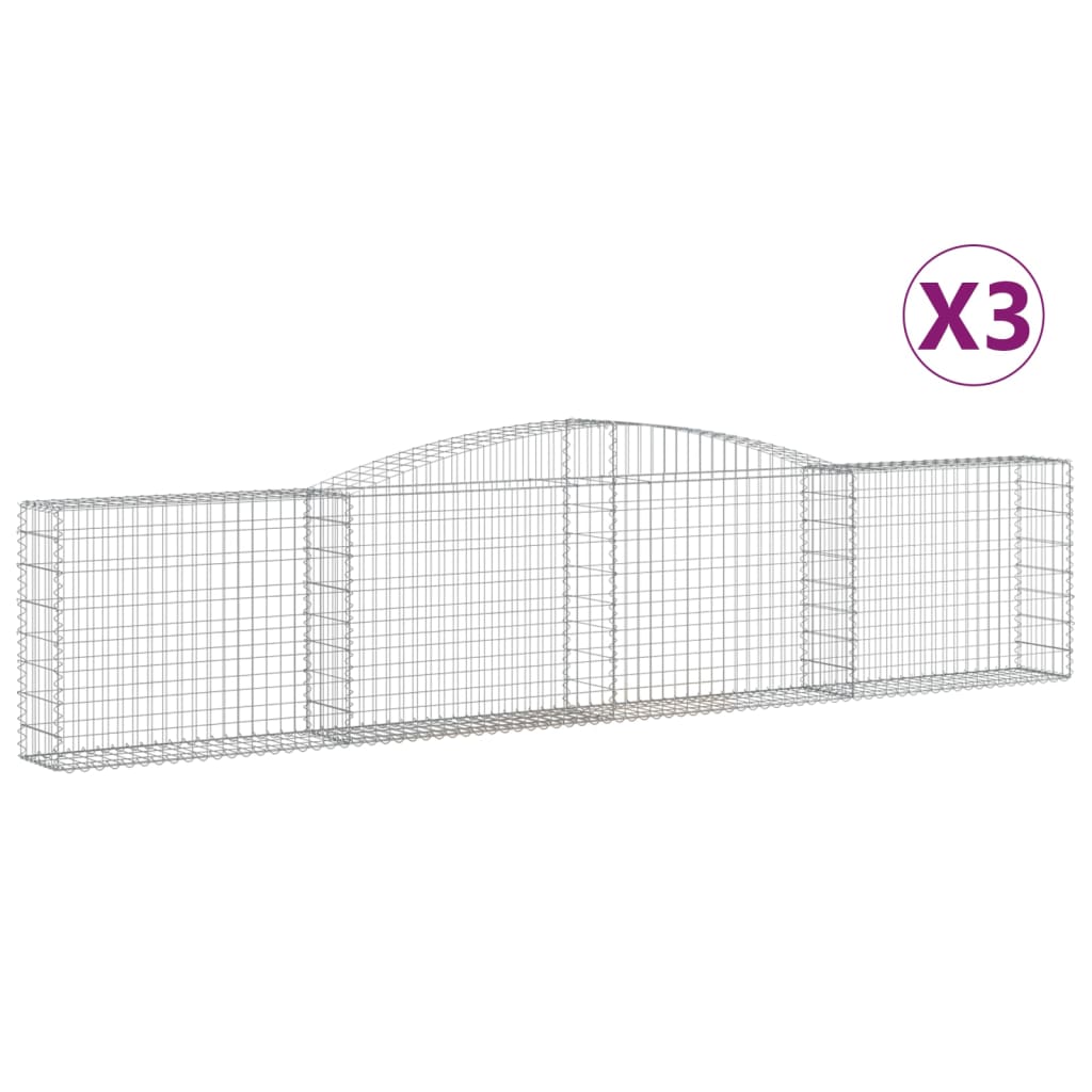 Vidaxl Schans Körbe 3 ST Gewölbe 400x30x80 100 cm Eisen