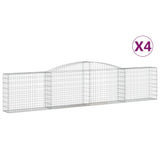 VidaXL Schans baskets 4 st vaulted 400x30x80 100 cm iron