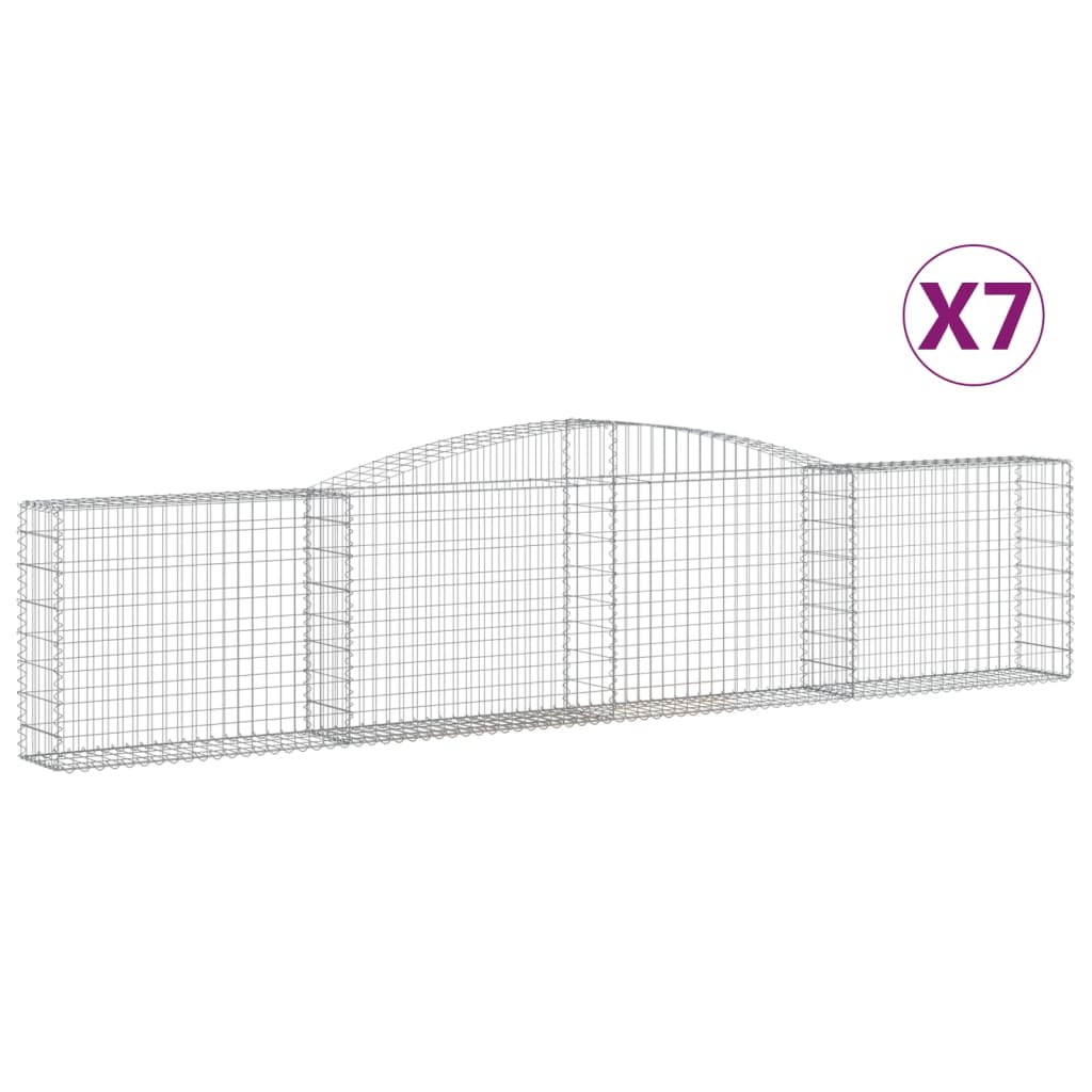 VidaXL Schans baskets 7 st vaulted 400x30x80 100 cm iron