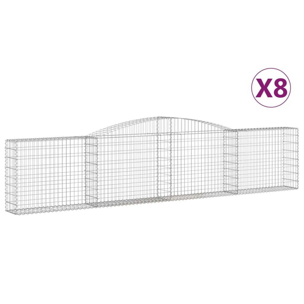 Vidaxl Schans Baskets 8 ST Klavené 400x30x80 100 cm železo