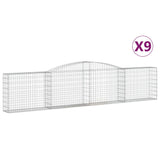 Vidaxl Schans kurver 9 St Vaulted 400x30x80 100 cm jern