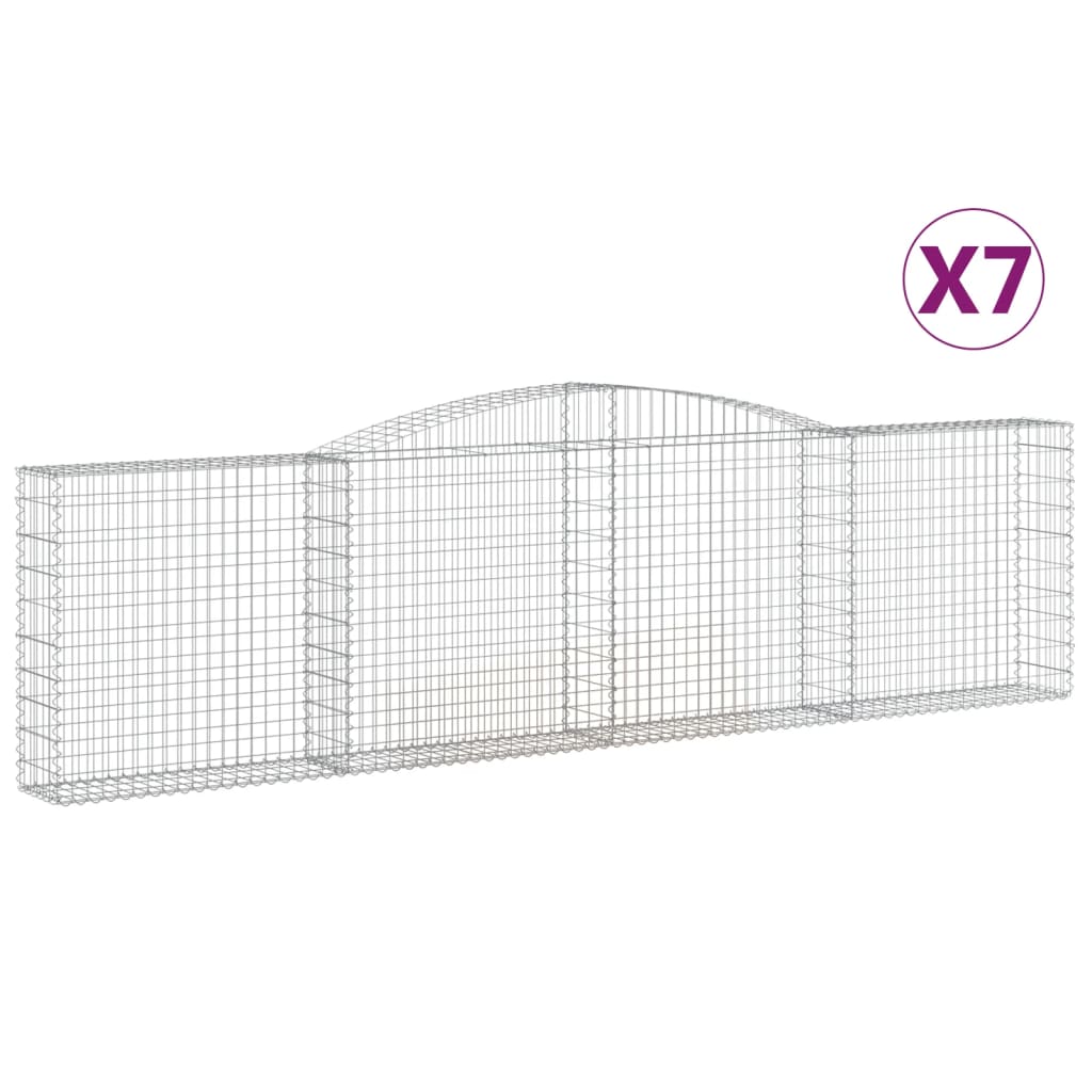 Vidaxl Schans Kosze 7 ST sklepione 400x30x100 120 cm żelazo