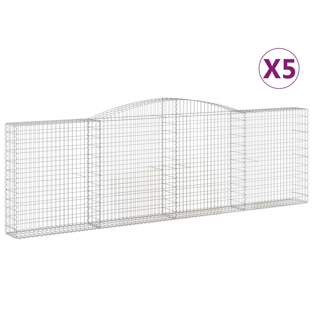 Vidaxl Schans baskets 5 st vaulted 400x30x120 140 cm iron