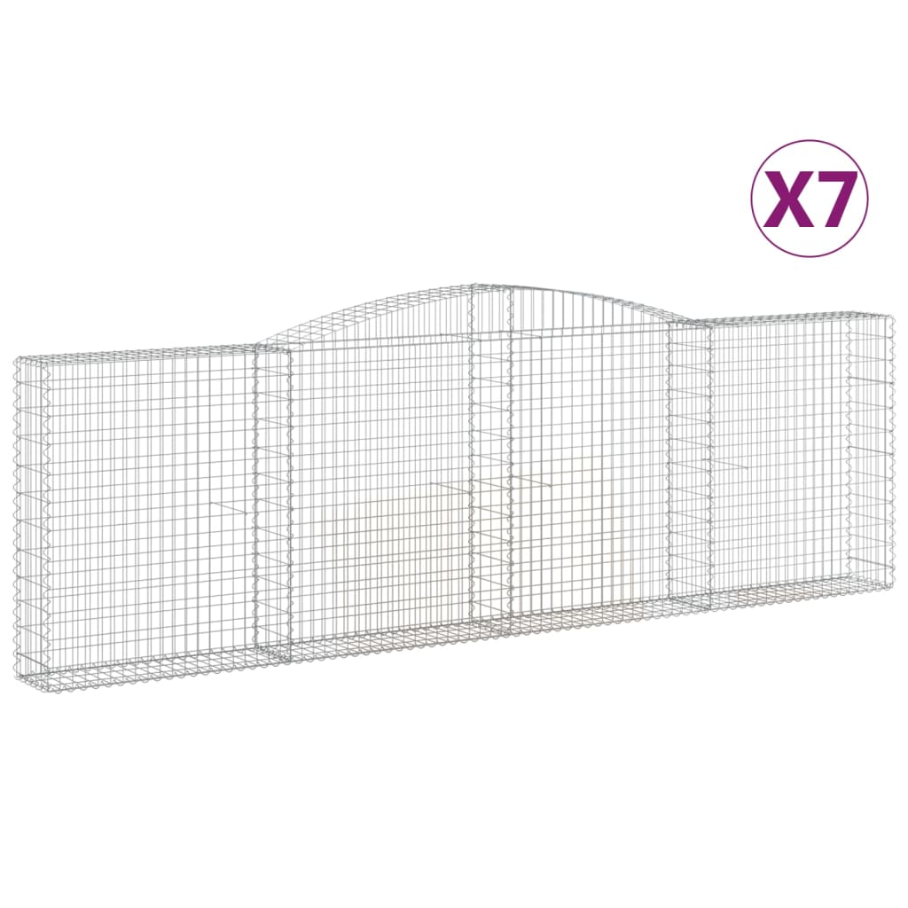 VidaXL Schans baskets 7 st vaulted 400x30x120 140 cm iron