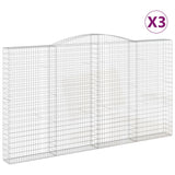 Vidaxl Schans Kosze 3 ST sklepione 400x30x220 240 cm żelazo