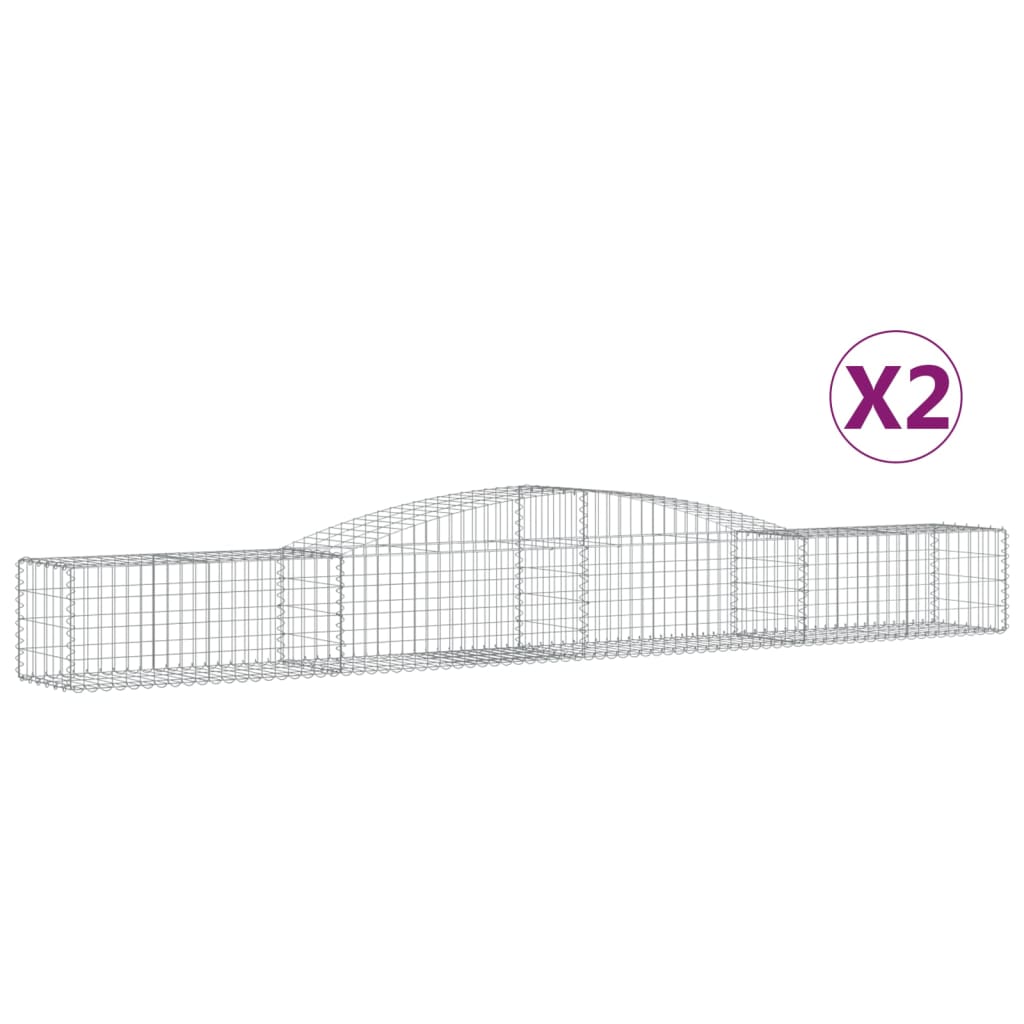 Vidaxl Schans kurver 2 st Vaulted 400x50x40 60 cm jern