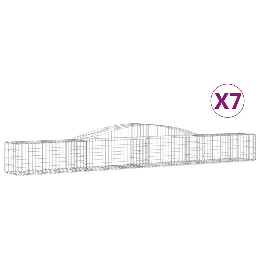 Vidaxl Schans Kosze 7 ST sklepione 400x50x40 60 cm żelazo