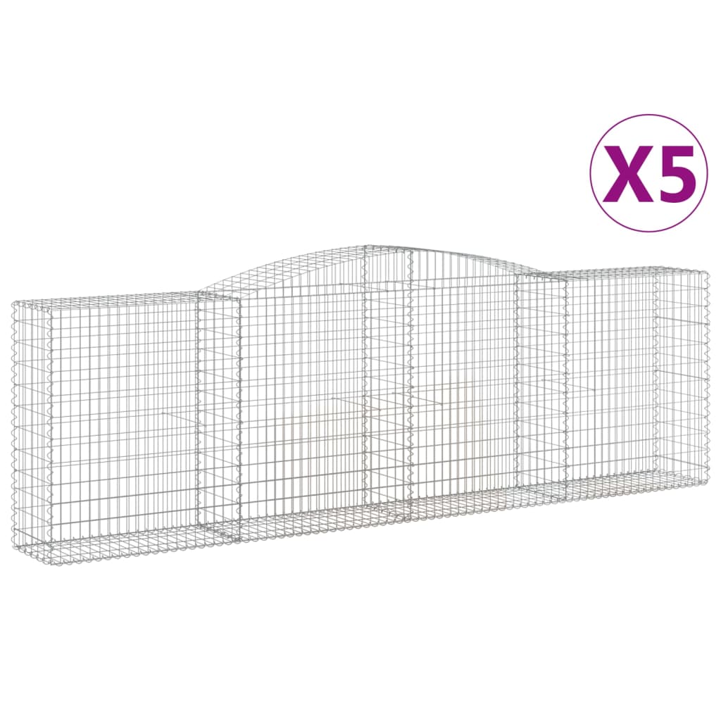 Vidaxl Schans kurver 5 St Vaulted 400x50x120 140 cm jern