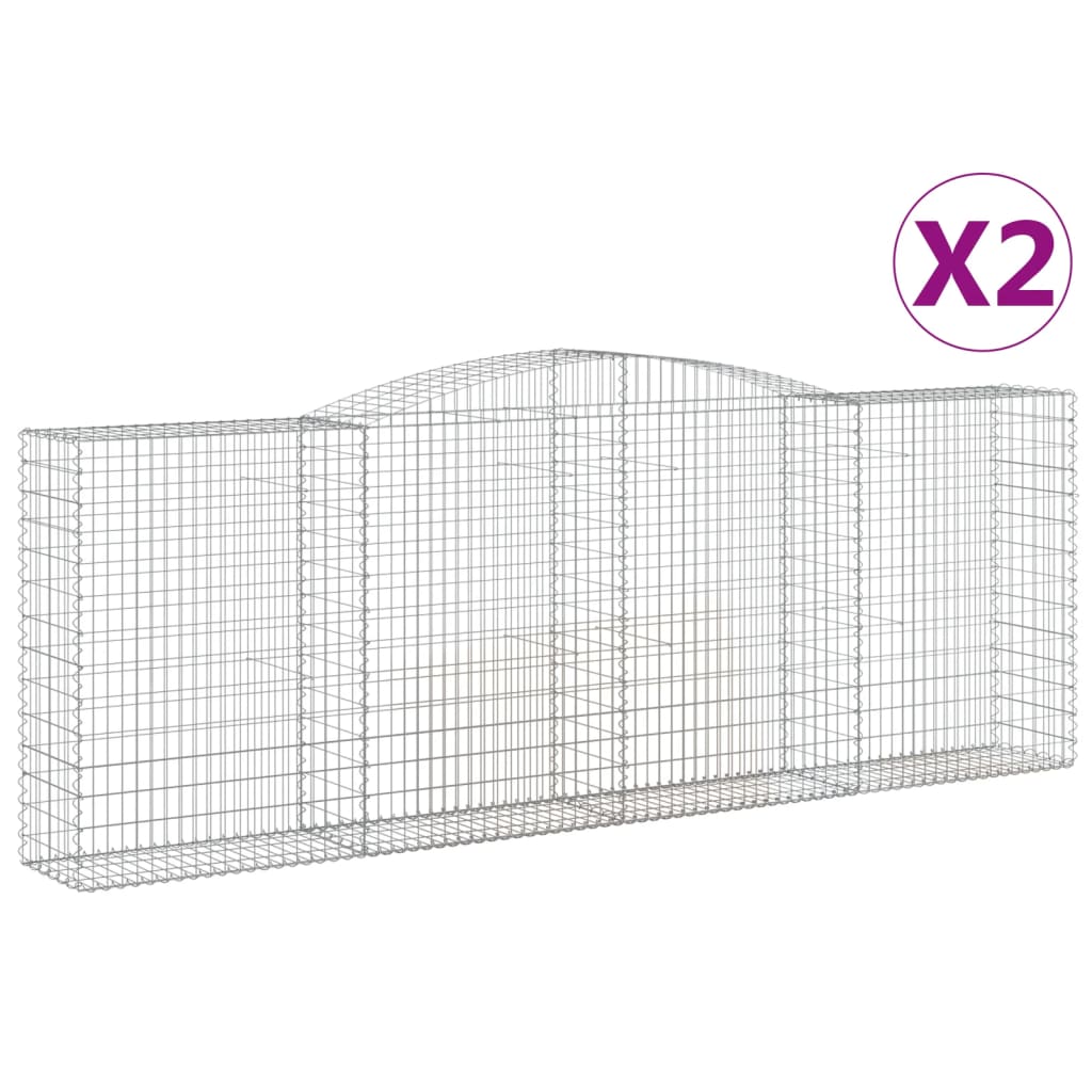 Vidaxl Schans koszyki 2 ST sklepione 400x50x140 160 cm żelazo