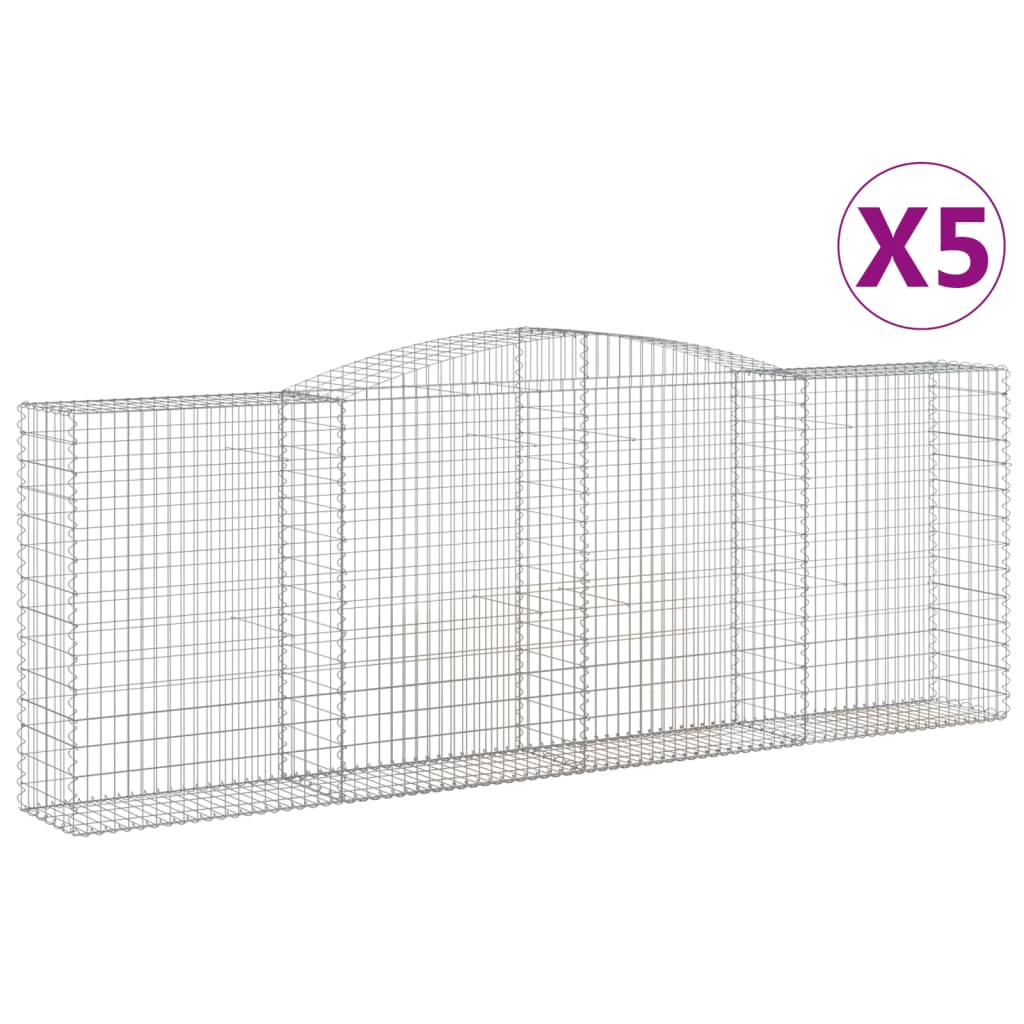 VidaXL Schans baskets 5 st vaulted 400x50x140 160 cm iron