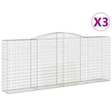 Vidaxl Schans koszyki 3 ST sklepione 400x50x160 180 cm żelazo