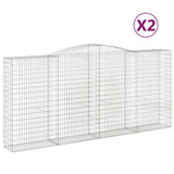 Vidaxl Schans Kosze 2 ST sklepione 400x50x180 200 cm żelazo