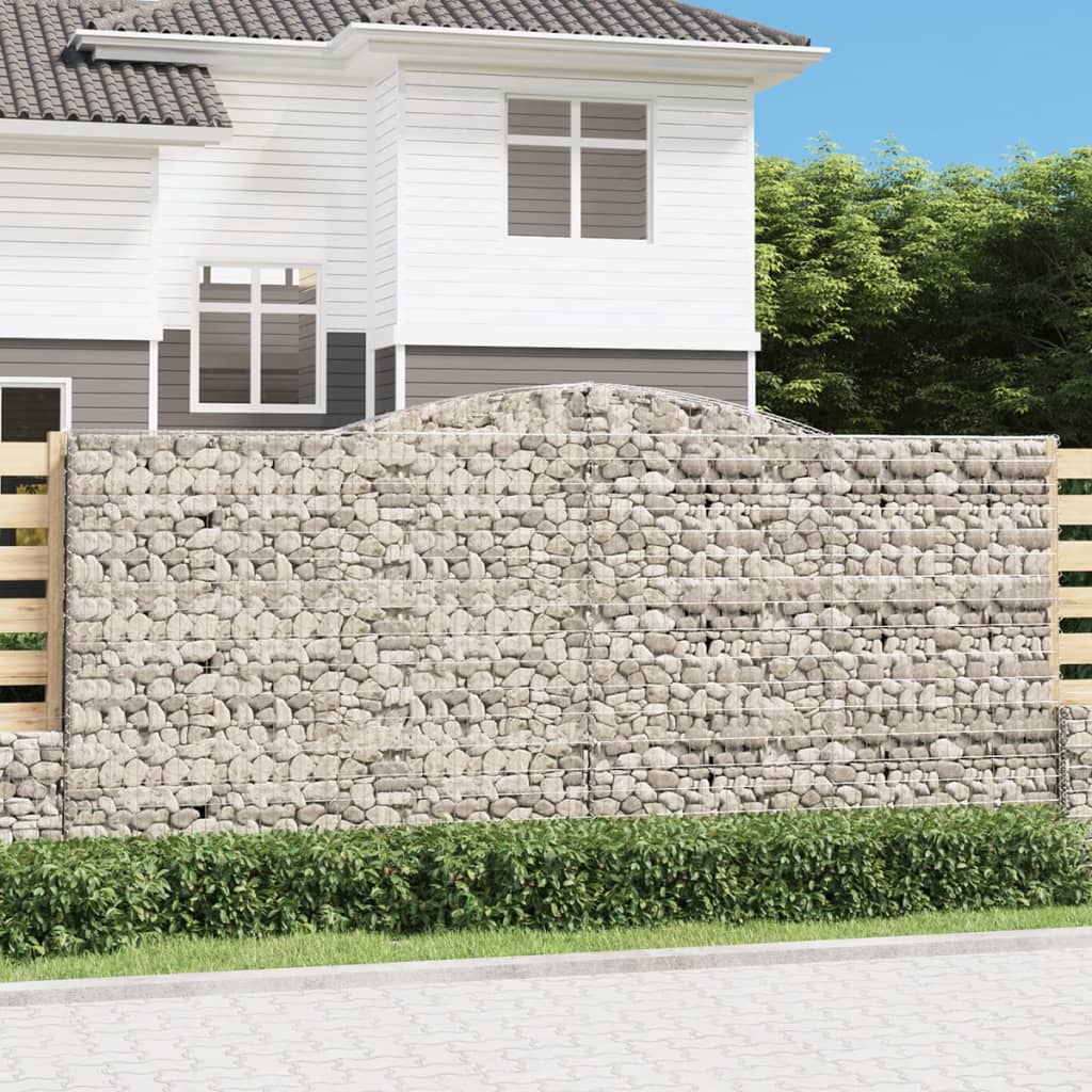 Vidaxl Schans kurve 2 st hvælvede 400x50x180 200 cm jern