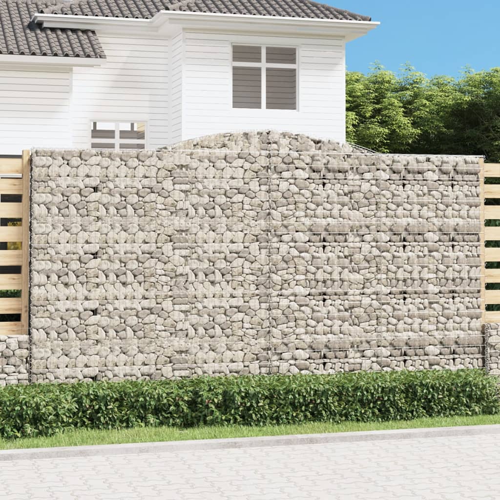 Vidaxl Schans košare 3 St obokano 400x50x220 240 cm železo