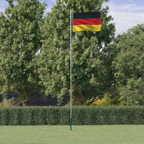Vidaxl vlag met vlaggenmast duitsland 6,08 m aluminium