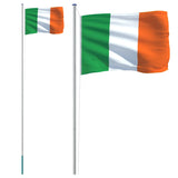 Flag Vidaxl con flagpole Ireland 6.23 M Alluminio