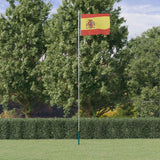 Vidaxl -flag med flagstang Spanien 6,23 m aluminium