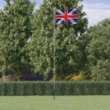 Vidaxl -flag med flagstang Storbritannien 6.23 M aluminium