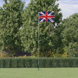 Vidaxl -flag med flagstang Storbritannien 5,55 M aluminium