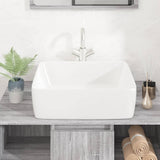 BIDAXL WASHBASIN 48X37X13 Rektangulär keramisk vit