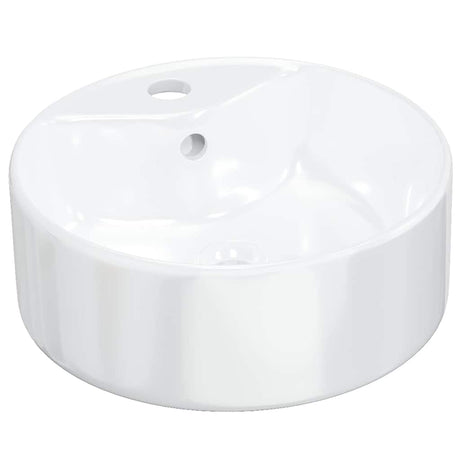 Vidaxl wasbak 40x14,5 cm rond keramiek wit