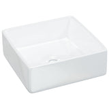 Vidaxl Washbasin 37x37x13 cm kvadratna keramična bela