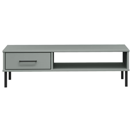 Vidaxl salontafel met metalen poten oslo massief grenenhout grijs
