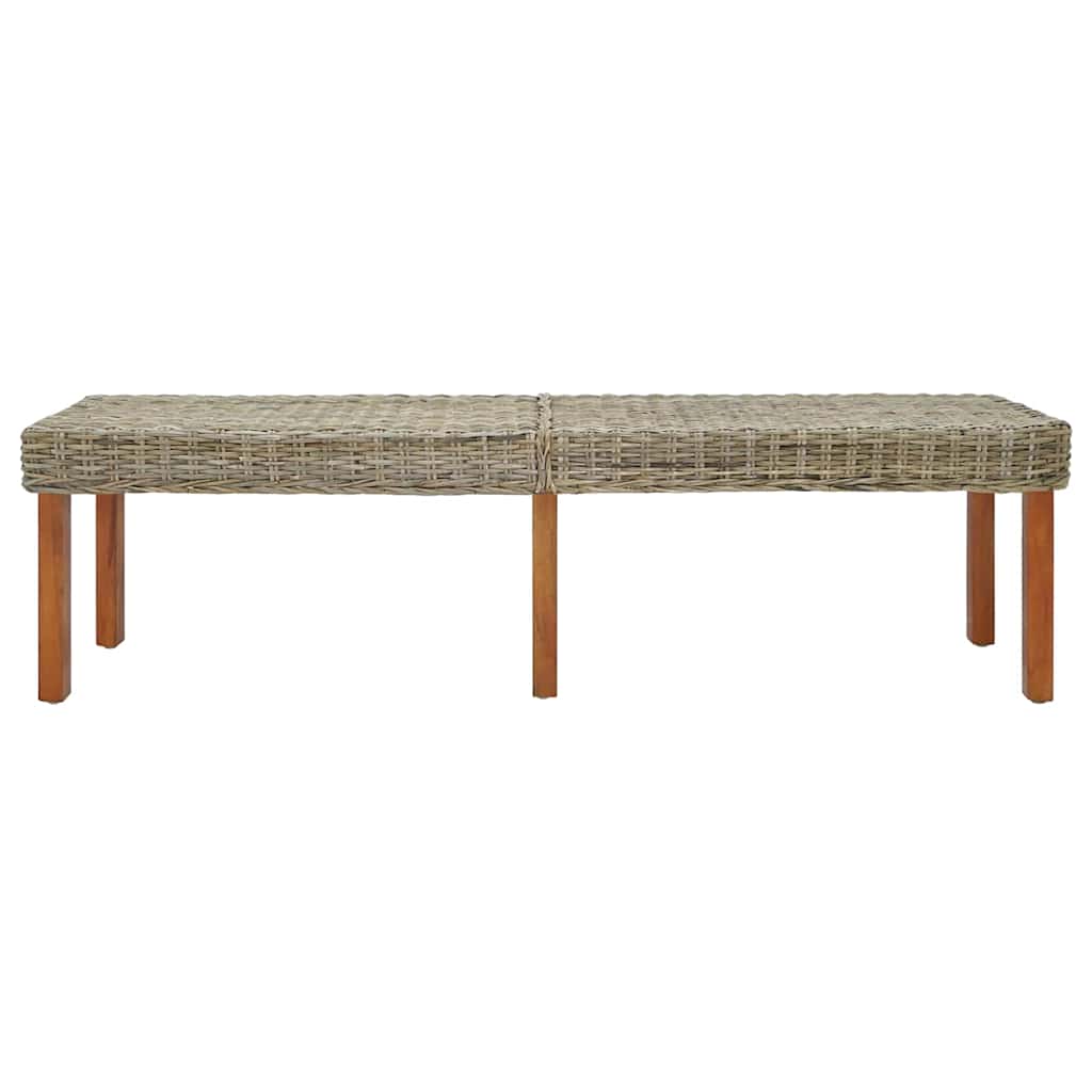 Vidaxl bank naturel 160 x 35 x 45 cm massief mango hout