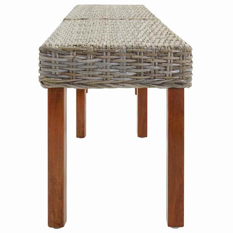 Vidaxl bank naturel 160 x 35 x 45 cm massief mango hout