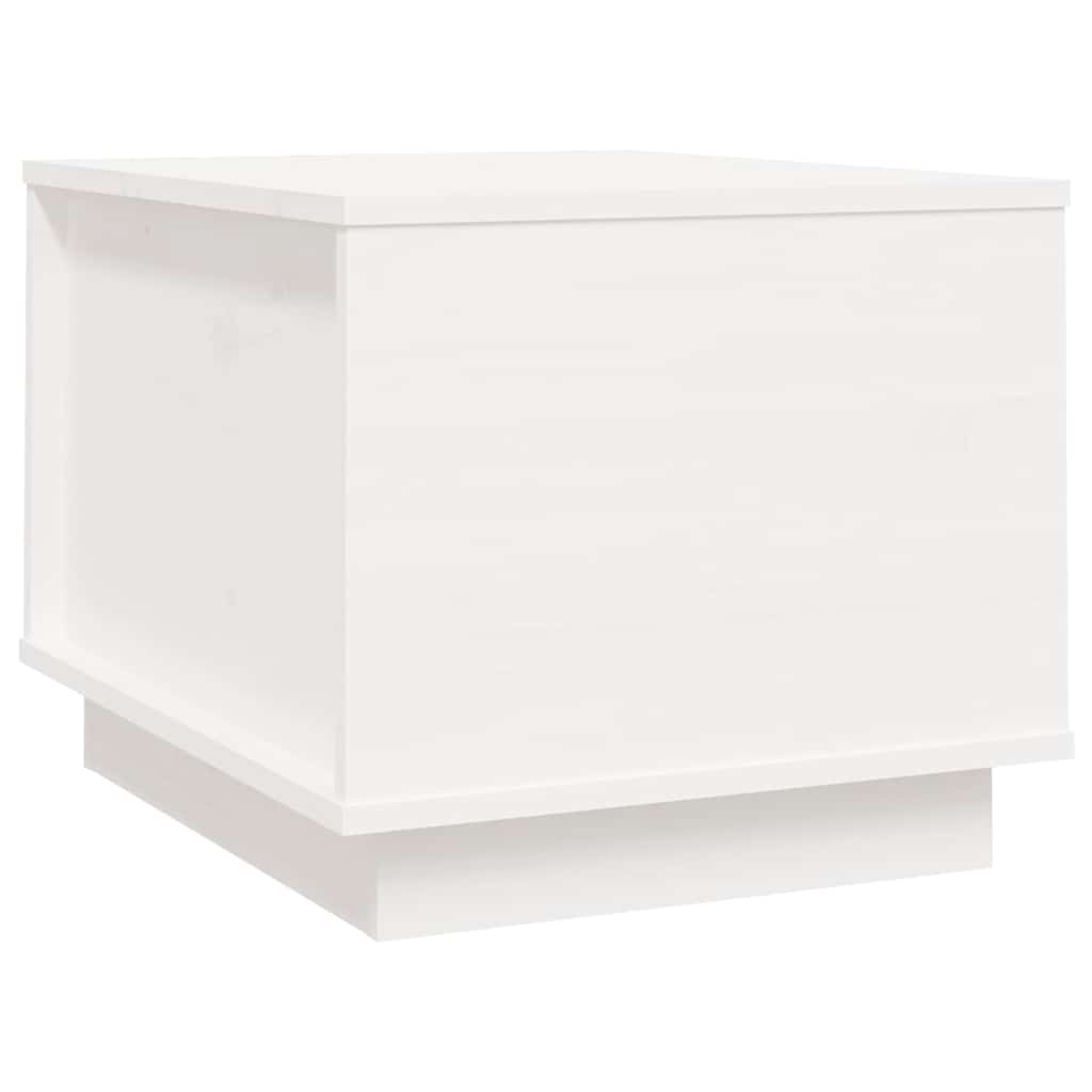 Vidaxl salontafel 40x50x35 cm massief grenenhout wit
