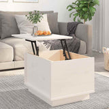 Vidaxl salontafel 40x50x35 cm massief grenenhout wit