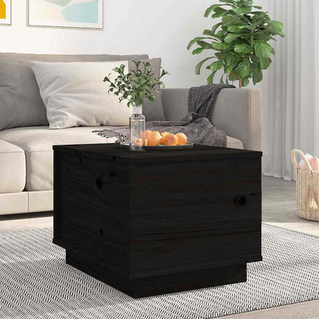 Vidaxl salontafel 40x50x35 cm massief grenenhout zwart