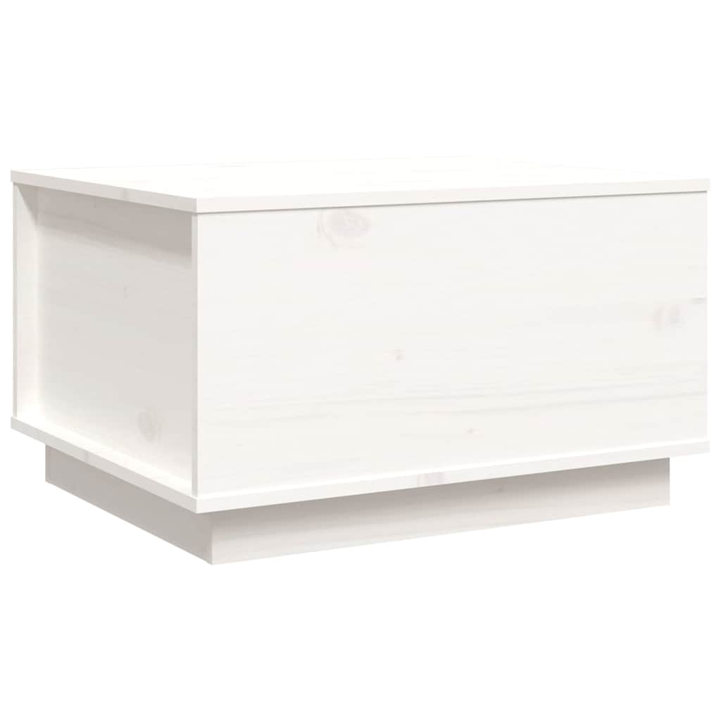 Vidaxl salontafel 60x50x35 cm massief grenenhout wit