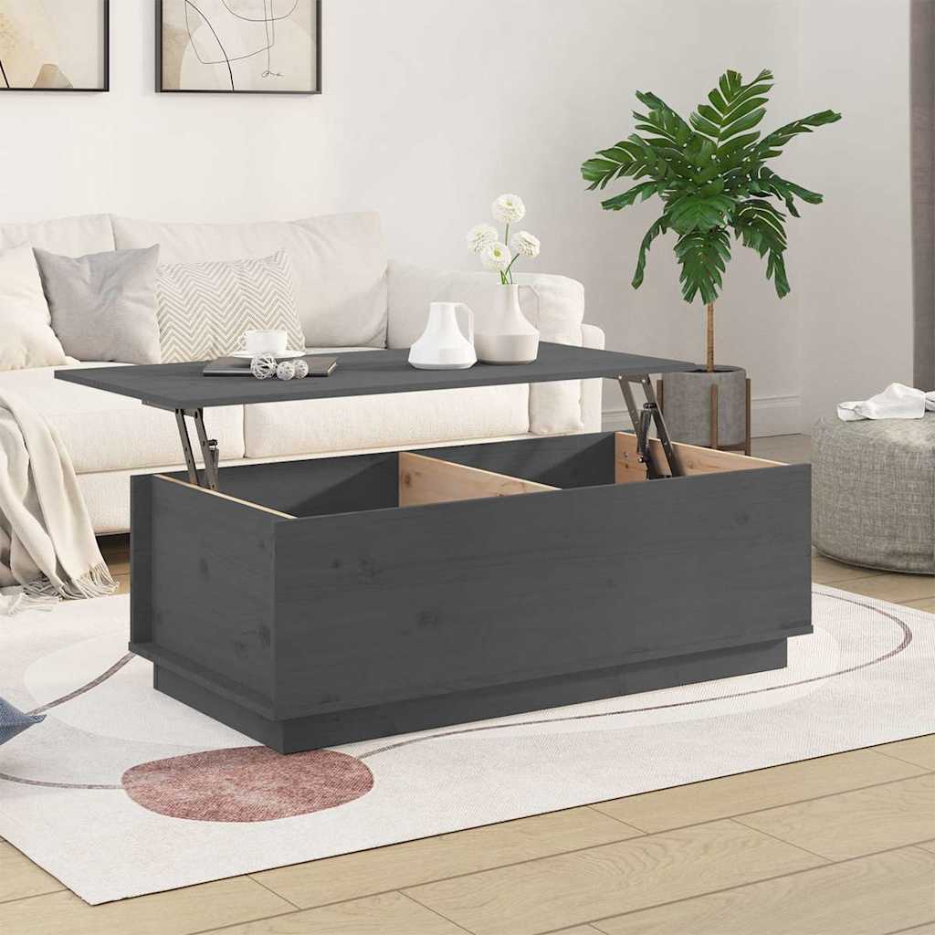 Vidaxl salontafel 100x50x35 cm massief grenenhout grijs