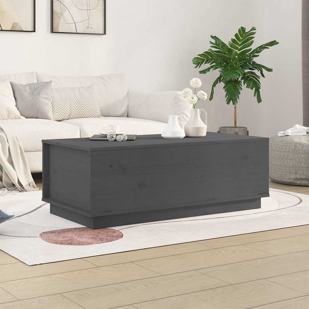 Vidaxl salontafel 100x50x35 cm massief grenenhout grijs