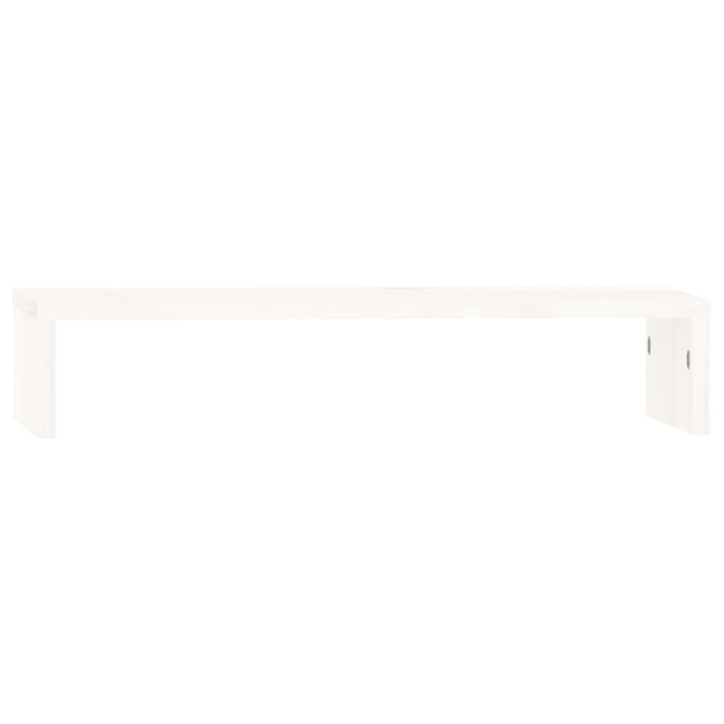 Vidaxl Monitor står 50x27x10 cm Solid Pine White