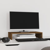 Vidaxl Monitor Stand 50x27x10 cm Miele di pino solido marrone