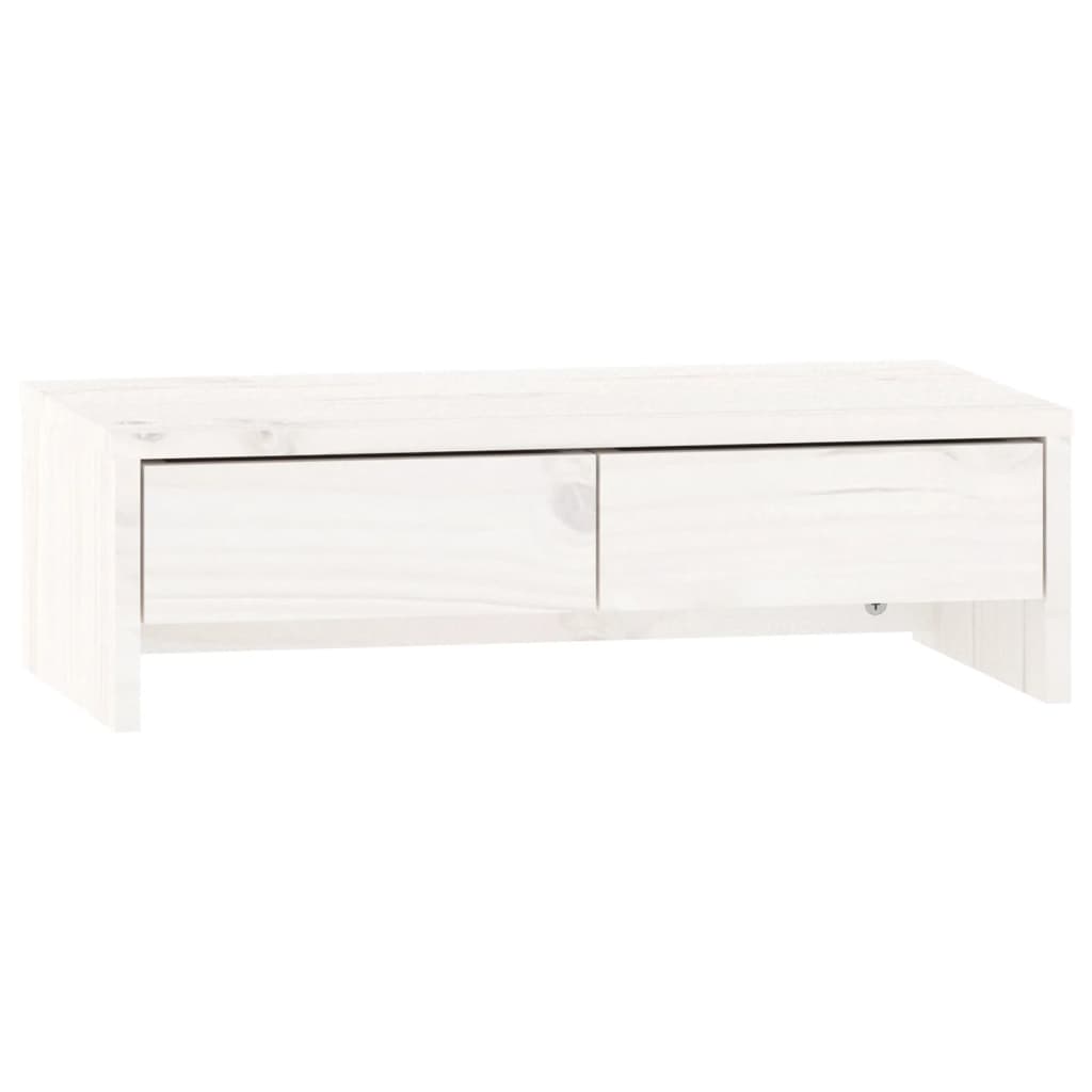 Vidaxl Monitor står 50x27x15 cm Solid Pine White