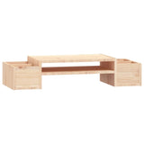 Vidaxl monitorstandaard 70x27,5x15 cm massief grenenhout