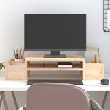 Vidaxl monitorstandaard 70x27,5x15 cm massief grenenhout