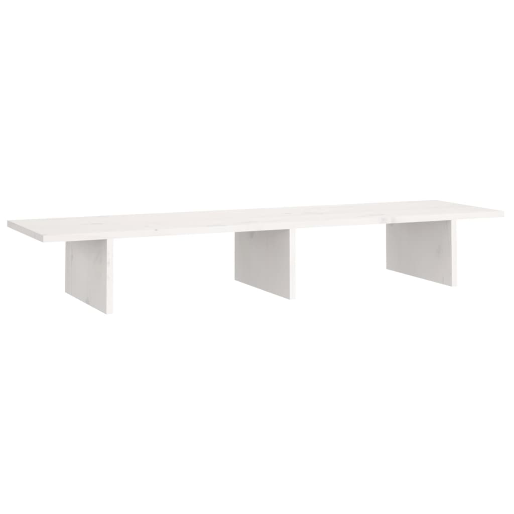 VidaXL Monitor standard 100x27x15 cm Solid pine white