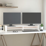 Vidaxl Monitor standard 100x24x16 cm Pine solide blanc