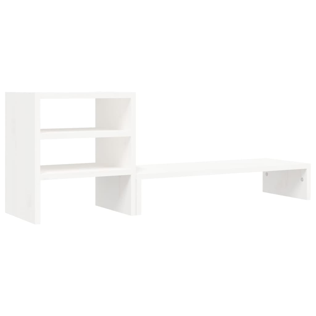 Vidaxl Monitor Stand 81x20x30 cm Pino sólido White