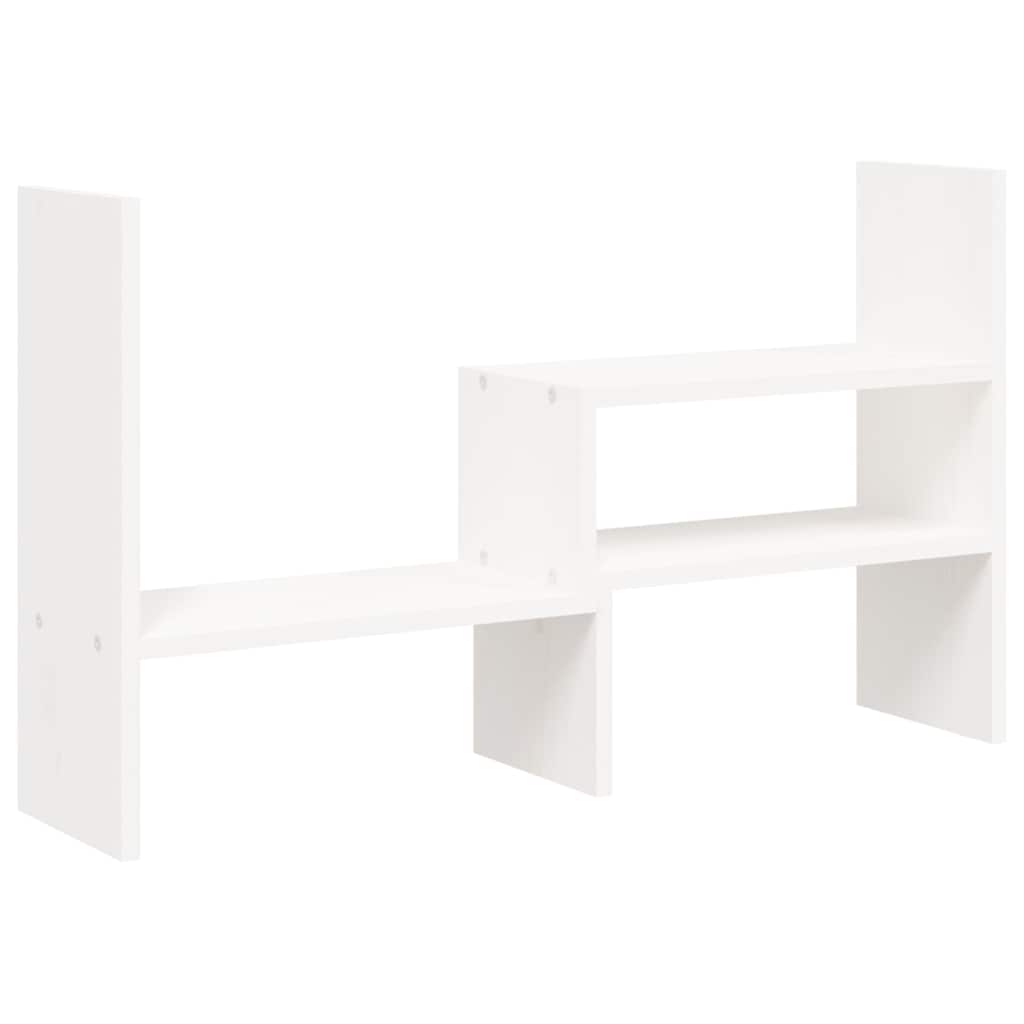 Vidaxl monitorstandaard (39-72)x17x43 cm massief grenenhout wit