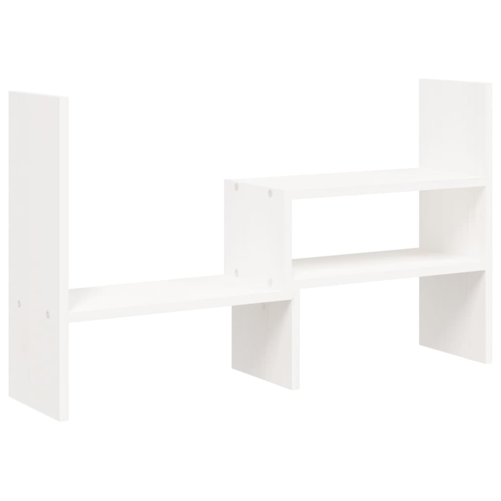 Vidaxl Monitor Stand (39-72) x17x43 cm Solid Pine White