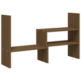 Vidaxl Monitor Stand (39-72) x17x43 cm borovice dřevo med hnědá