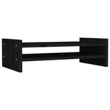 Vidaxl Monitor står 50x27x15 cm Solid Pine Black